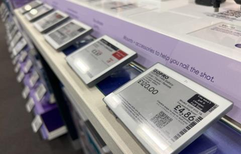 Currys electronic shelf edge labelling