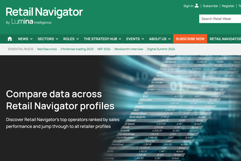 Retail Navigator homepage