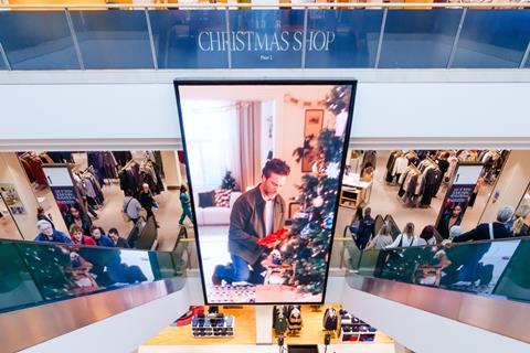 Retail media screens at John Lewis Bluewater store