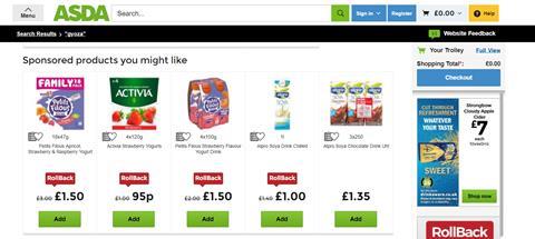Asda sponsored product