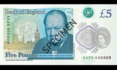 New £5 note is revealed