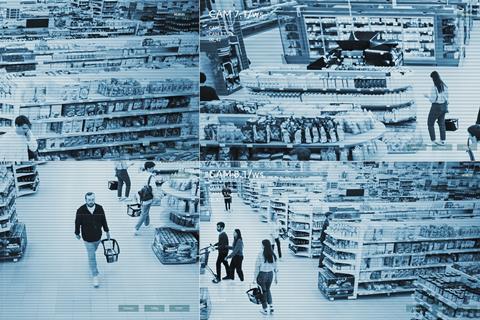 CCTV footage from a supermarket