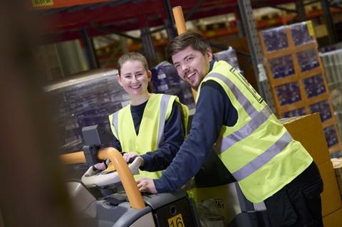 Aldi staff at distribution centre
