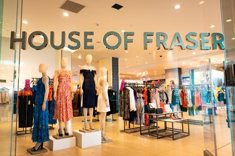 House of Fraser womenswear dept