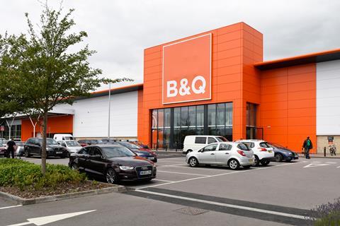 B&Q fascia