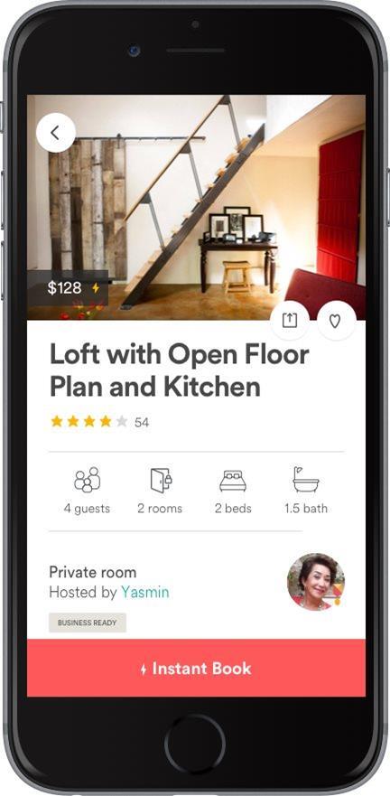 Airbnb smartphone app