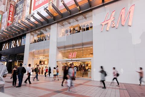 H&M and Zara stores Beijing