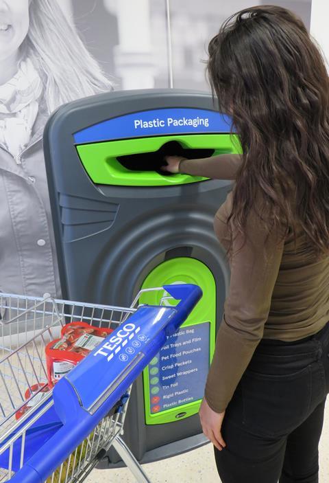 Tesco plastic packaging recycling
