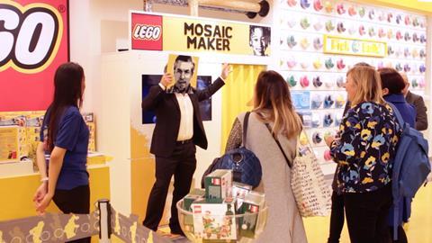 The Lego Mosaic Maker is a great example of providing an entertaining in-store experience
