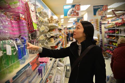 shopper in poundland