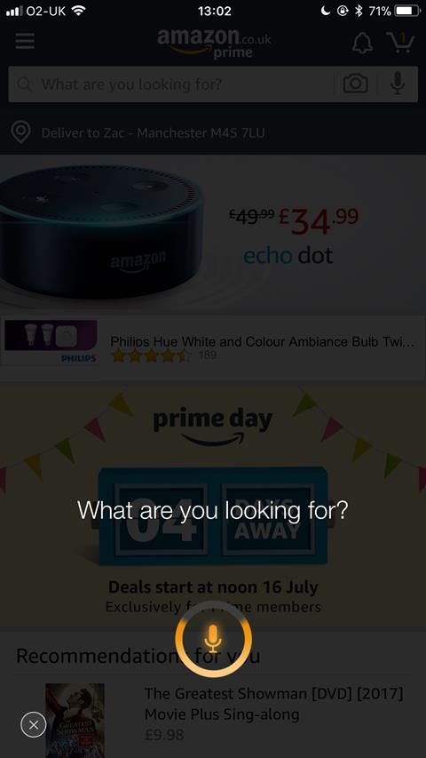 Amazon voice search