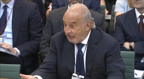 Sir Philip Green appearing before MPs about BHS's collapse