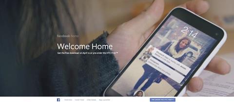 Facebook is due to launch its new Home app on HTC First smartphones