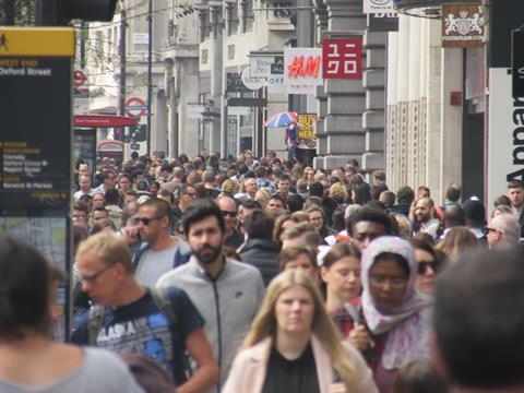 Retail footfall dipped 0.4% in October as high streets and shopping centres stemmed the rate of decline in shopper numbers.