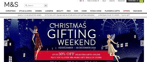 Marks & Spencer's website