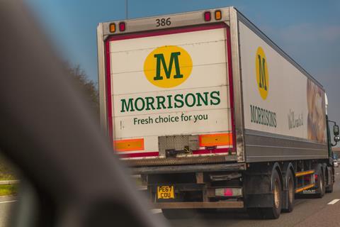 Morrisons lorry on motorway