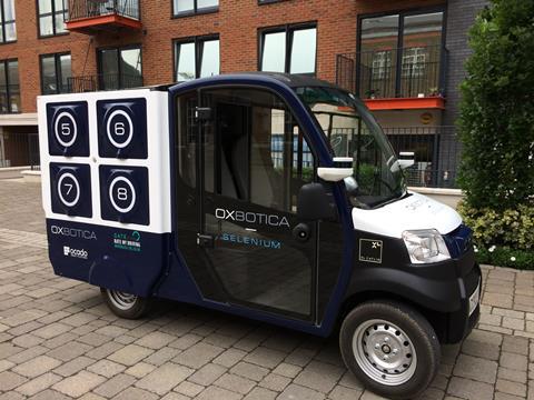 Ocado driverless grocery delivery