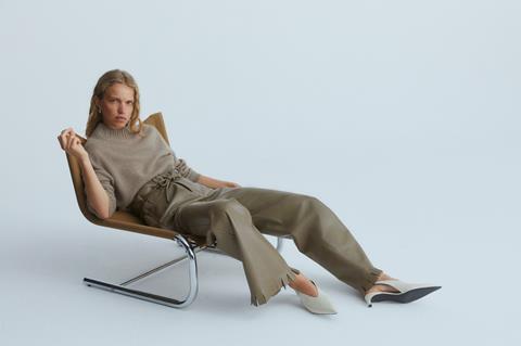 SEASONS AW24 Campaign Knit Chinti and Parker, Trousers Nanushka available at SEASONS.co.uk