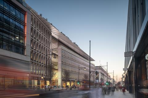 Rendering of Marks & Spencer's Marble Arch redevelopment plan