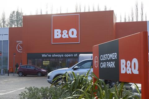Exterior of B&Q St Albans store
