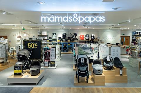 Exterior of Mamas & Papas store