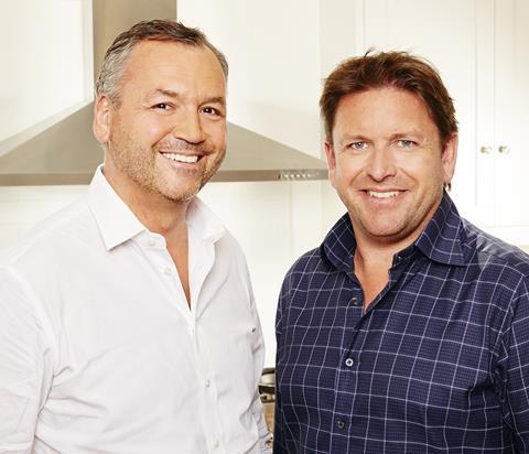 Asda boss Andy Clarke with TV chef James Martin.