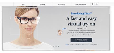 Glasses Direct's Ditto technology