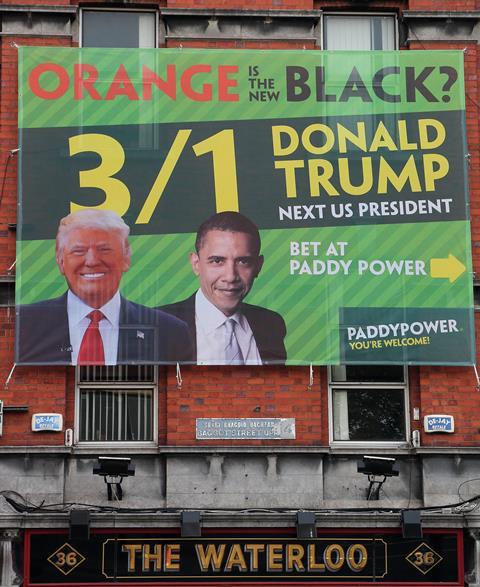 Paddy Power Is Orange the new Black? billboard  2016 US election