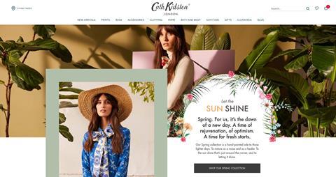 Cath Kidston homepage