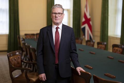 Keir Starmer, prime minister of the UK, in cabinet office