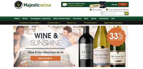 Majestic Wine website