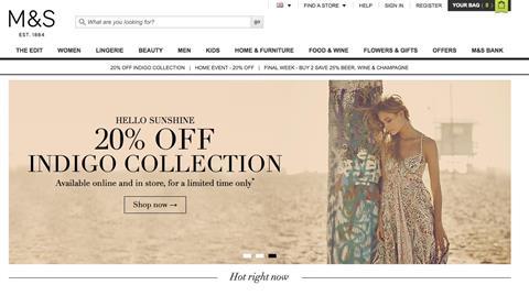 Marks & Spencer's website (1)