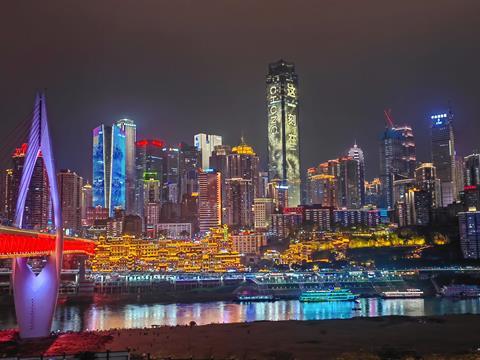 China shopping column - Nightview