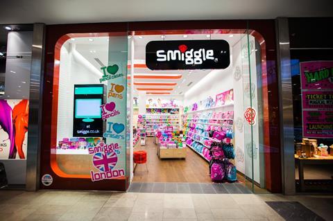 Smiggle aims to have 220 stores in the UK by Christmas 2018.