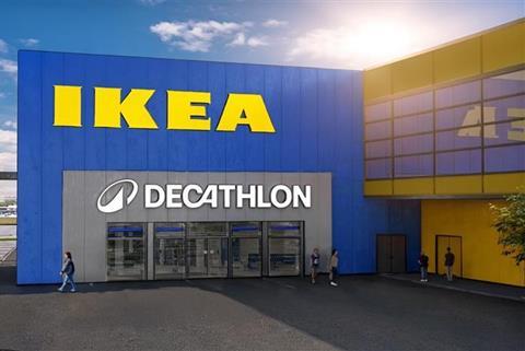 Rendering of Decathlon store at Ikea
