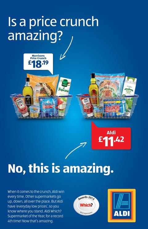 Aldi's 'Is a price crunch amazing?' ad could face a probe from the advertising watchdog following a complaint from Morrisons.
