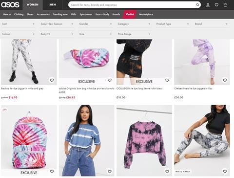 Asos tie-dye