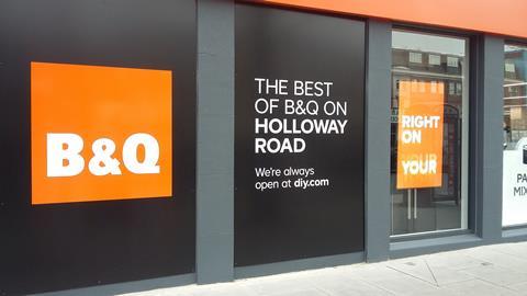 B Q Holloway road fascia