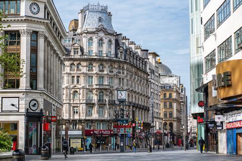 Empty Leicester Sqaure