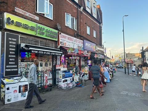 Vape shops on a high street