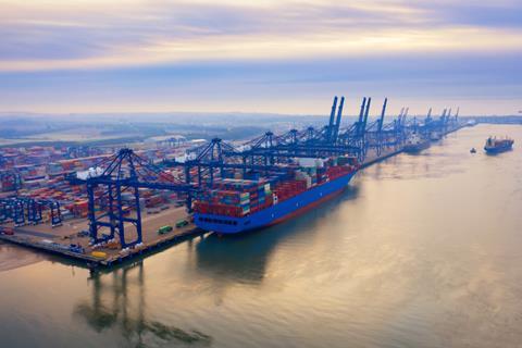 Felixstowe container port