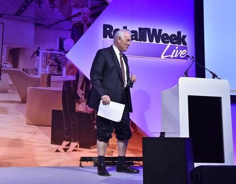 Poundland boss Jim McCarthy pokes fun at himself in Ranieri-esque fashion at Retail Week Live.