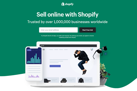 Shopify homepage