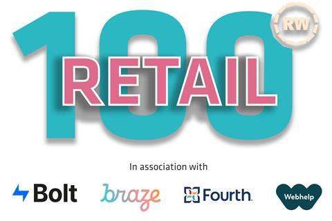Retail 100 2022 logo with sponsors