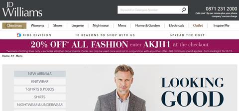 N Brown hopes to spur sales at JD Williams by increasing its focus on menswear