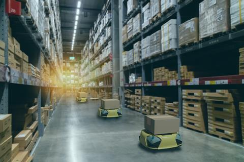 Robot in a warehouse