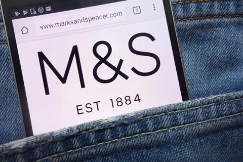 Marks & Spencer site on mobile