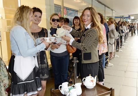 Temperley served the crowds cups of tea