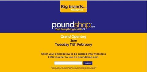 Poundworld’s transactional website Poundshop.com’s launch has been delayed three days until Tuesday.