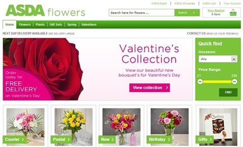 Asda relaunches dedicated flower website to take on M&S and Waitrose